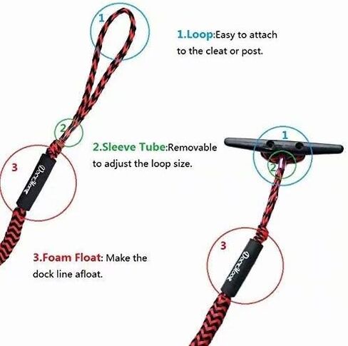 Bling Bling Bungee Dock Line Mooring Rope 3.5 ft Black 2 Pack in Saudi Arabia