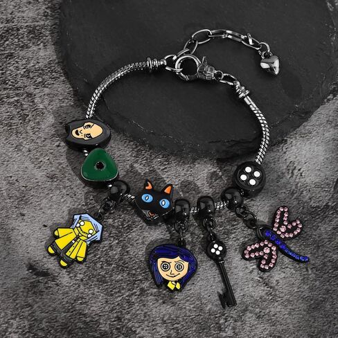 FANCIBAND كورالاين البضائع الفولاذ المقاوم للصدأ أساور سحرية للنساء DIY بها بنفسك الكرتون ثعبان سلسلة سوار لحفلة عيد ميلاد هدايا الهالوين in Kuwait