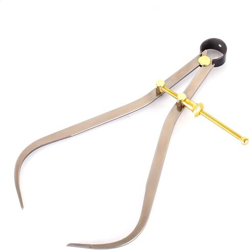 POWERTEC 80019 زنبركي داخل الفرجار مع تركيبات نحاسية وصامولة السرعة | طول الساق 8 بوصات وسعة الفك 8-1/2 بوصة | مع غسالة التسوية الذاتية | نقاط فولاذية صلبة ونقطة ارتكاز وزنبرك in Saudi Arabia