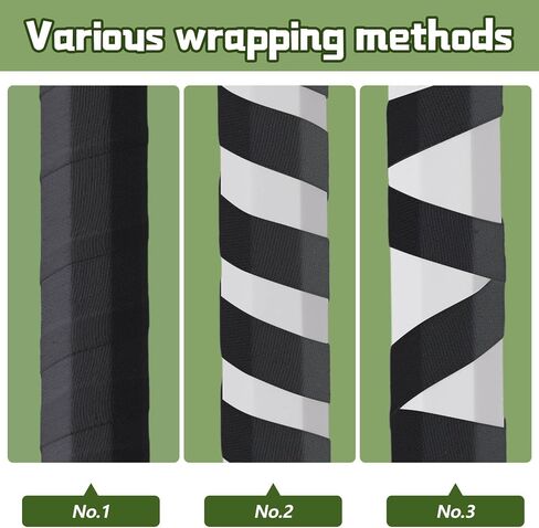 12 Rolls 30 ft Lacrosse Tape 1 Inch and 1/2 Inch Non Pre Cut Lacrosse Stick Tape Cotton Sweat Absorbent Lacrosse Tape for Stick (Black, White) in Saudi Arabia
