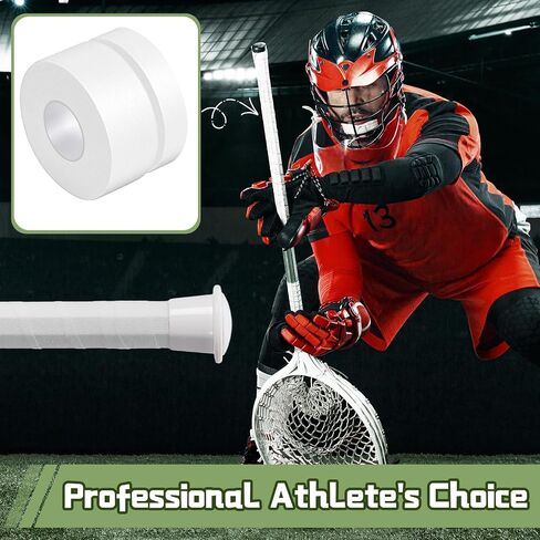 12 Rolls 30 ft Lacrosse Tape 1 Inch and 1/2 Inch Non Pre Cut Lacrosse Stick Tape Cotton Sweat Absorbent Lacrosse Tape for Stick (Black, White) in Saudi Arabia