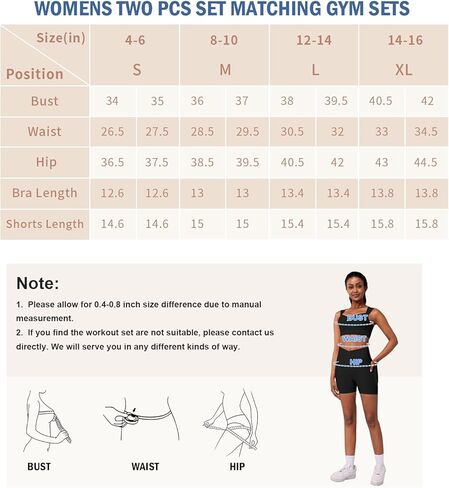 Casei Womens Workout Sets 2 Piece Outfits Ribbed Crop Tank Square Neck High Waist Biker Shorts Tracksuit with Pockets in Kuwait