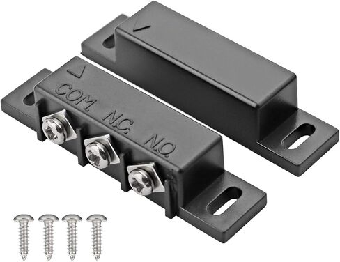 5 مجموعات من مفاتيح القصب المغناطيسي، مفتاح الباب المغناطيسي/مفتاح الاتصال المغناطيسي/فتح عادي مغلق NC بدون باب إنذار لأمان النافذة، لإضاءة DC 5V 12V 24V in Kuwait