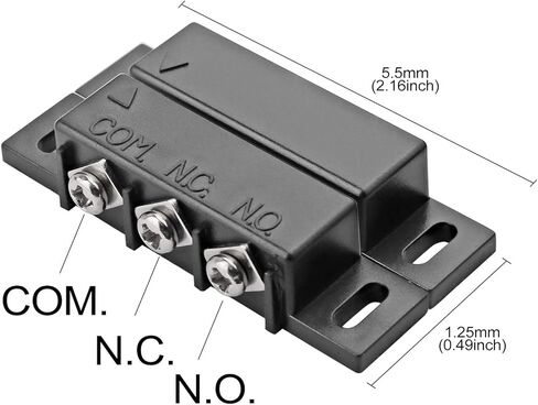 5 مجموعات من مفاتيح القصب المغناطيسي، مفتاح الباب المغناطيسي/مفتاح الاتصال المغناطيسي/فتح عادي مغلق NC بدون باب إنذار لأمان النافذة، لإضاءة DC 5V 12V 24V in Kuwait