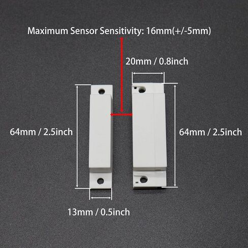 Magnetic Reed Switch NC NO COM Surface Mount Wired Door Window Contact Sensor with Cover for Home Security and Burglar Alarm Systems MC-31 5pcs in Saudi Arabia