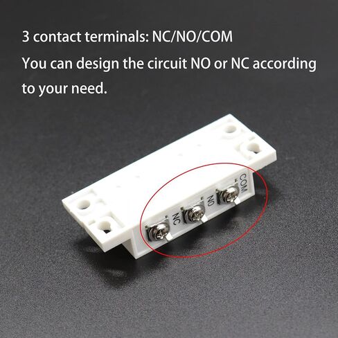 Magnetic Reed Switch NC NO COM Surface Mount Wired Door Window Contact Sensor with Cover for Home Security and Burglar Alarm Systems MC-31 5pcs in Saudi Arabia