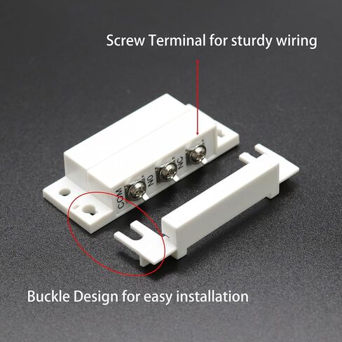 Magnetic Reed Switch NC NO COM Surface Mount Wired Door Window Contact Sensor with Cover for Home Security and Burglar Alarm Systems MC-31 5pcs in Saudi Arabia