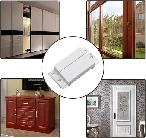 Magnetic Reed Switch NC NO COM Surface Mount Wired Door Window Contact Sensor with Cover for Home Security and Burglar Alarm Systems MC-31 5pcs in Saudi Arabia