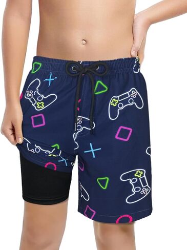 LUCOWEE Boys Swim Trunks Soft Boxers Lined no Chafe Swimsuit Bathing Shorts Sandless Quick Dry UPF 50+ Functional Drawstring in Saudi Arabia