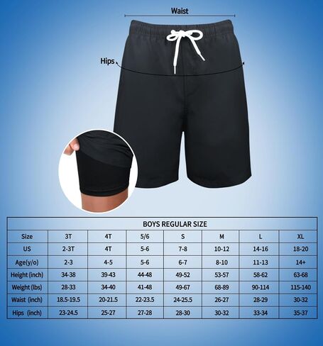 LUCOWEE Boys Swim Trunks Soft Boxers Lined no Chafe Swimsuit Bathing Shorts Sandless Quick Dry UPF 50+ Functional Drawstring in Saudi Arabia