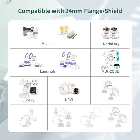 10PCS Flange Sizing Kit, Silicone Flange Inserts 13/15/17/19/21mm &Nipple Ruler&Cleaning Brush 24mm Flange/Shield, Compatible with Momcozy S9/S9pro/S10/S12/S12pro /Medela/Elvie in Saudi Arabia