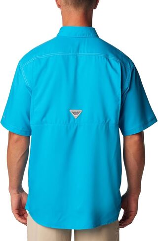 Columbia Men's Low Drag Offshore Short Sleeve Shirt, Ocean Blue, XX-Large in Saudi Arabia