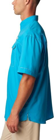 Columbia Men's Low Drag Offshore Short Sleeve Shirt, Ocean Blue, XX-Large in Saudi Arabia