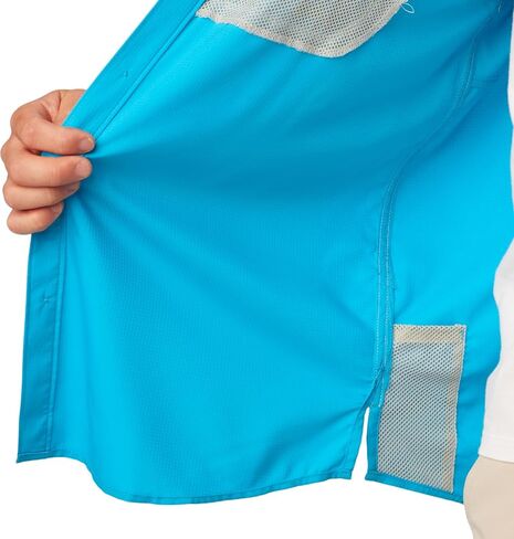 Columbia Men's Low Drag Offshore Short Sleeve Shirt, Ocean Blue, XX-Large in Saudi Arabia