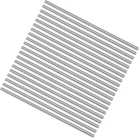 uxcell Round Steel Rod, 2.8mm HSS Lathe Bar Stock Tool 100mm Long, for Shaft Gear Drill Lathes Boring Machine Turning Miniature Axle, Cylindrical Pin DIY Craft Tool, 20pcs in Saudi Arabia