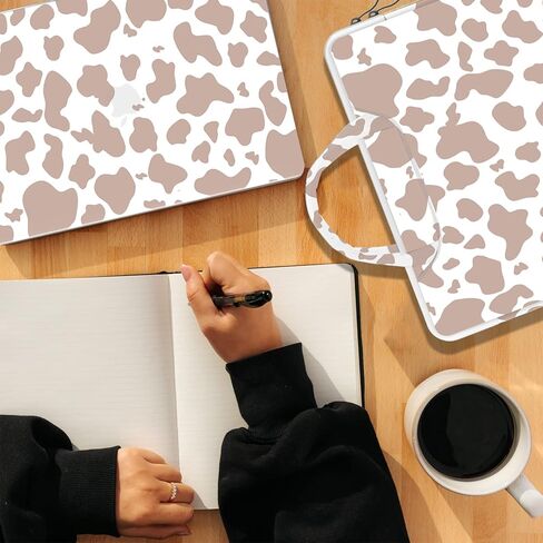 متوافق مع حافظة MacBook Air مقاس 13 بوصة إصدار 2020 2019 2018 (A2337 M1 A2179 A1932)، مع معرف اللمس وحزمة حماية لوحة المفاتيح وكاميرا الويب والحقيبة وواقي الشاشة (نمط الفهد الأسود) in Kuwait