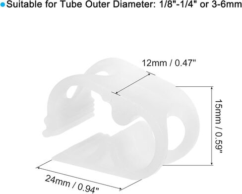 uxcell Plastic Tubing Clamps, 20pcs 1/8"-1/4" Tube OD Adjustable Tube Clamp Laboratory Pinch Valve Flow Control Hose Clamp in Saudi Arabia
