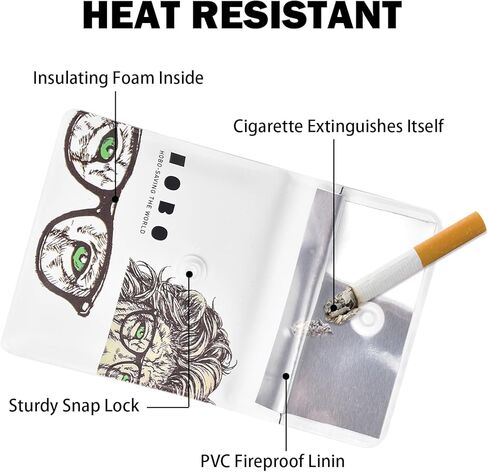 جيب منفضة سجائر الحقيبة مقاومة للحريق PVC، 4 قطع منفضة سجائر محمولة قابلة لإعادة الاستخدام مع غطاء مقاوم للرائحة، منفضة سجائر لطيفة للسفر والتخلص من مؤخرة السجائر في الهواء الطلق للاستخدام في السفر بألوان متنوعة in Kuwait