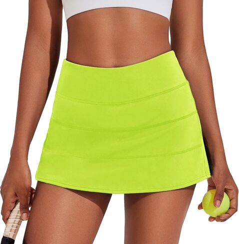 PINSPARK Pleated Tennis Skirts for Women with Short Pockets High Waisted Athletic Golf Skort Workout Pickleball Mini Skirt in Saudi Arabia