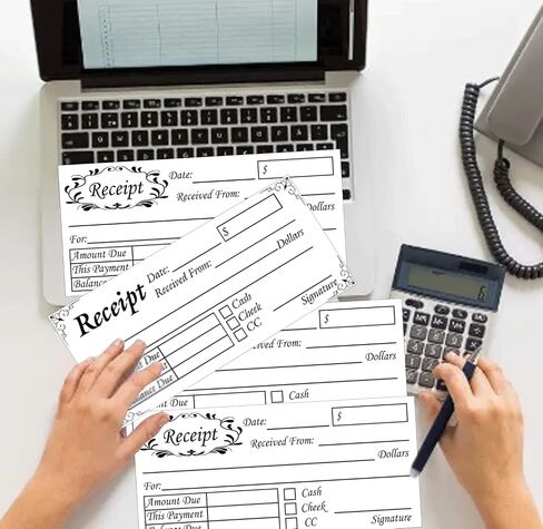 50 Sets Receipt Book Order Forms Pad 2 Part Carbonless 2.75 x 6 Inch Sales Receipt Form, Invoice Pad Invoice Book for Small Business in Saudi Arabia
