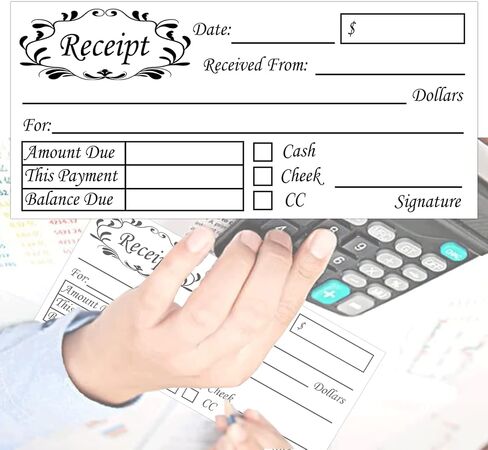 50 Sets Receipt Book Order Forms Pad 2 Part Carbonless 2.75 x 6 Inch Sales Receipt Form, Invoice Pad Invoice Book for Small Business in Saudi Arabia