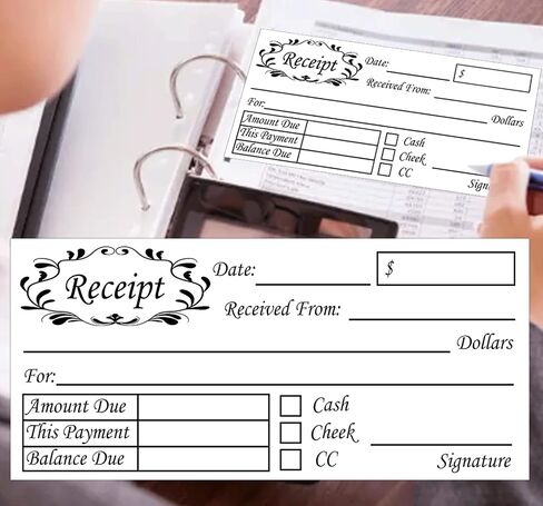 50 Sets Receipt Book Order Forms Pad 2 Part Carbonless 2.75 x 6 Inch Sales Receipt Form, Invoice Pad Invoice Book for Small Business in Saudi Arabia