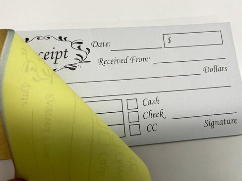 50 Sets Receipt Book Order Forms Pad 2 Part Carbonless 2.75 x 6 Inch Sales Receipt Form, Invoice Pad Invoice Book for Small Business in Saudi Arabia