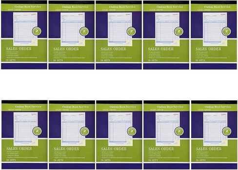 20 حزمة كبيرة من كتب طلبات المبيعات وإيصال الفاتورة ونسخة كربونية مكررة 50 مجموعة 5.5 بوصة × 8 بوصة 5 in Kuwait