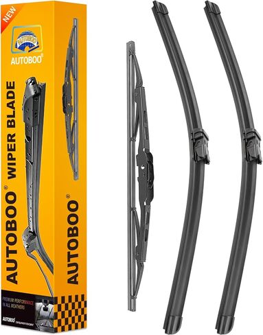 مساحات الزجاج الأمامي AUTOBOO 26 بوصة + 14 بوصة مع شفرات ممسحة خلفية 10 بوصة بديلة لسيارة شيفروليه تراكس 2013-2021، بويك إنكور 2013-2021، أوبل موكا 2012-2020 - جودة المصنع الأصلية (عبوة من 3 قطع) in Kuwait