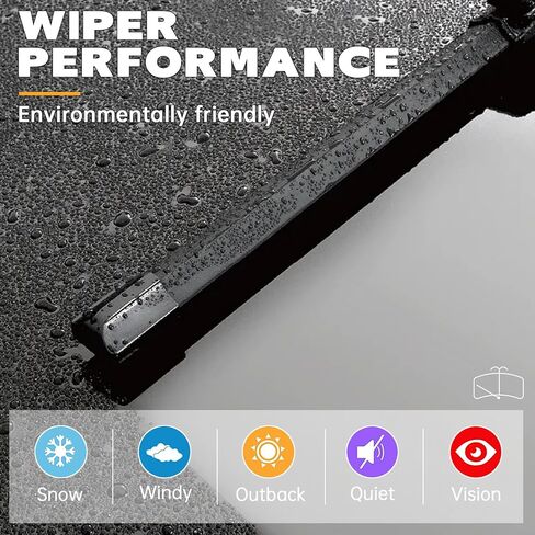 مساحات الزجاج الأمامي AUTOBOO 26 بوصة + 14 بوصة مع شفرات ممسحة خلفية 10 بوصة بديلة لسيارة شيفروليه تراكس 2013-2021، بويك إنكور 2013-2021، أوبل موكا 2012-2020 - جودة المصنع الأصلية (عبوة من 3 قطع) in Kuwait