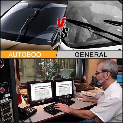 مساحات الزجاج الأمامي AUTOBOO 26 بوصة + 14 بوصة مع شفرات ممسحة خلفية 10 بوصة بديلة لسيارة شيفروليه تراكس 2013-2021، بويك إنكور 2013-2021، أوبل موكا 2012-2020 - جودة المصنع الأصلية (عبوة من 3 قطع) in Kuwait