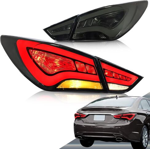 مصابيح خلفية LED من VLAND لسيارة Hyundai Sonata 2011 2012 2013 2014 (فقط للإصدار الأمريكي) (دخان)، غير مناسبة لـ 2013-2014 (2.0T/2.0T Limited) in Saudi Arabia
