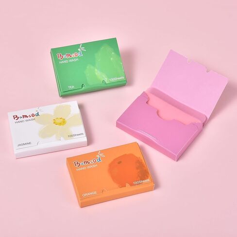 Bamsod Soap Sheets for Hand Washing Portable Travel Soap Sheets Camping Mini Soap, Portable Soap Sheets (jasmine, 3 boxes) in Saudi Arabia