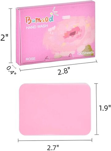 Bamsod Soap Sheets for Hand Washing Portable Travel Soap Sheets Camping Mini Soap, Portable Soap Sheets (jasmine, 3 boxes) in Saudi Arabia