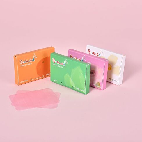Bamsod Soap Sheets for Hand Washing Portable Travel Soap Sheets Camping Mini Soap, Portable Soap Sheets (jasmine, 3 boxes) in Saudi Arabia