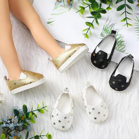 Bencailor 3 Pairs 18 Inch Doll Boots and Shoes Spring Doll Shoes Skates American Boots Skates(Novelty Style) in Saudi Arabia