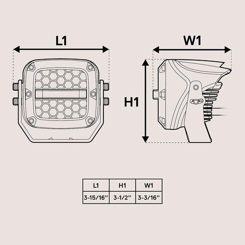 TRUE MODS 3 "120W LED Pods Offroad Driving Ditch Light Cube [ضوء إشارة الانعطاف الكهرماني] مصابيح الضباب على الطرق الوعرة لشاحنة UTV ATV Jeep Wrangler Pick-Up Auto - أسود in Saudi Arabia