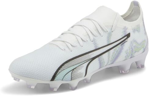 حذاء PUMA للسيدات Ultra Match Brilliance Firm Ground/Ag لكرة القدم، أرضية ثابتة - أبيض - مقاس 8 M in Saudi Arabia