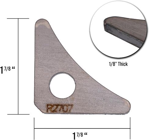 RuffStuff Specialities 1 7/8 بوصة × 1 7/8 بوصة طول - 1/8 بوصة مجمعة فولاذية سميكة - 1 فتحة مجمعة فولاذية - حزمة من 10 - R2707 in Kuwait
