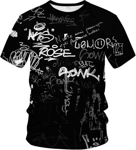 Men's 3D Print Hip Hop Graffiti Graphic T-Shirt Cool Shirt Novelty Tee Top in Saudi Arabia