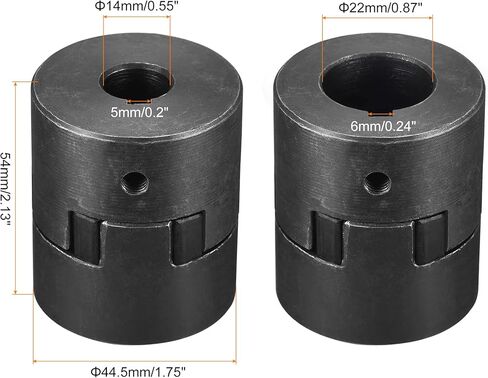MECCANIXITY عمود اقتران مرن 14 مم إلى 22 مم 54 مم × 44.5 مم وصلة توصيل المحرك in Kuwait