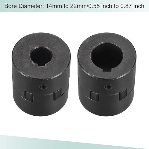 MECCANIXITY عمود اقتران مرن 14 مم إلى 22 مم 54 مم × 44.5 مم وصلة توصيل المحرك in Kuwait