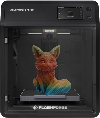 طابعة FLASHFORGE Adventurer 5M Pro ثلاثية الأبعاد، طابعات ثلاثية الأبعاد عالية السرعة بحد أقصى 600 مم/ثانية مع تسوية تلقائية بنقرة واحدة، تبريد الغرفة المساعد، هيكل XY الأساسي، فوهة 280 درجة مئوية قابلة للفصل السريع وجهاز تحكم عن بعد in Kuwait