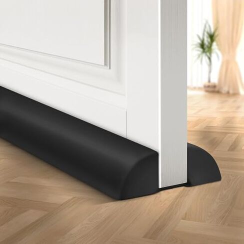 Holikme مسودة الباب سدادة مانع الضوضاء لأسفل الباب، باب قابل للتعديل، مسودة الباب، 36 بوصة، أسود in Kuwait