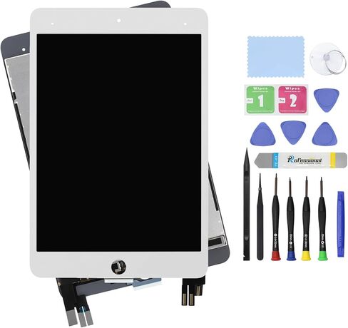 شاشة LCD بديلة مقاس 7.9 بوصة لجهاز iPad Mini 5 A2133 A2125 A2126 A2124 مجموعة شاشة LCD ومجموعة أدوات رقمية تعمل باللمس الزجاجي + مستشعر النوم/الاستيقاظ (أبيض) in Saudi Arabia