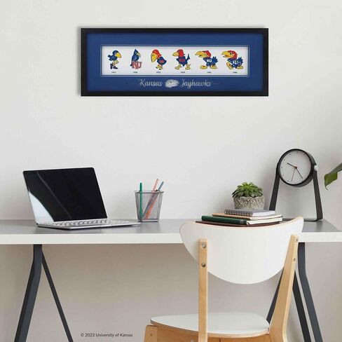 Open Road Brands University of Iowa Logo Evolution Framed Wall Decor - Large Iowa Hawkeyes Wall Art for Office or Man Cave in Saudi Arabia