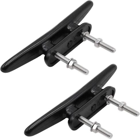 Black Nylon Boat Cleats Dock Cleats Nylon Kayak Rope Tie Cleat 4 Pack,Include Installation Screws in Saudi Arabia