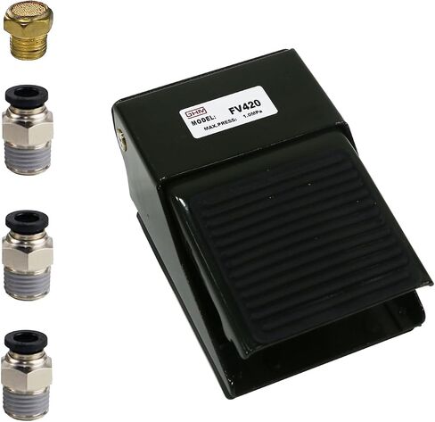 Pneumatic Foot Pedal Valve1/4" NPT Nonslip Pressure Control Foot Switch 4 Way 2 Position with Silencer Mechanical Valve f (FV420) in Saudi Arabia