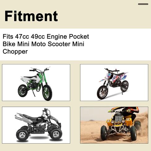 Pull Start Recoil Starter for 40/44-6 2 Stroke 47cc 49cc Mini Pocket Bike Dirt Pit Bike ATV 4 Wheeler Motorcycle, Flatter Type Raised Tooth Cog Mini Aluminum Alloy Pull Starter with Screws Black in Saudi Arabia