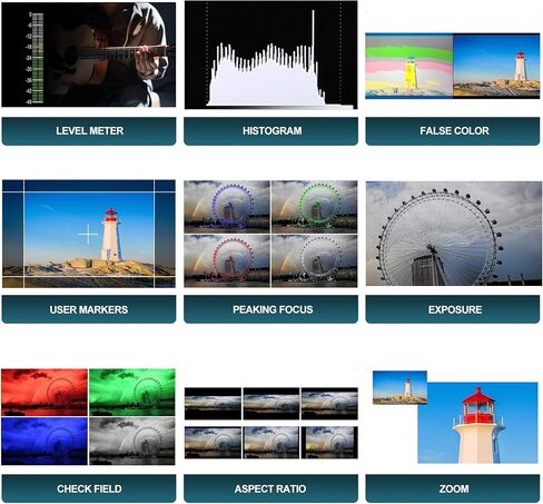 شاشة مراقبة ميدانية للكاميرا مقاس 10.1 بوصات مع شاشة تعمل باللمس بدقة 1920 × 1200 IPS FHD، وشاشة فيديو 3G-SDI/ 4K HDMI DSLR مع 1500Nits 3D-LUT HDR in Kuwait
